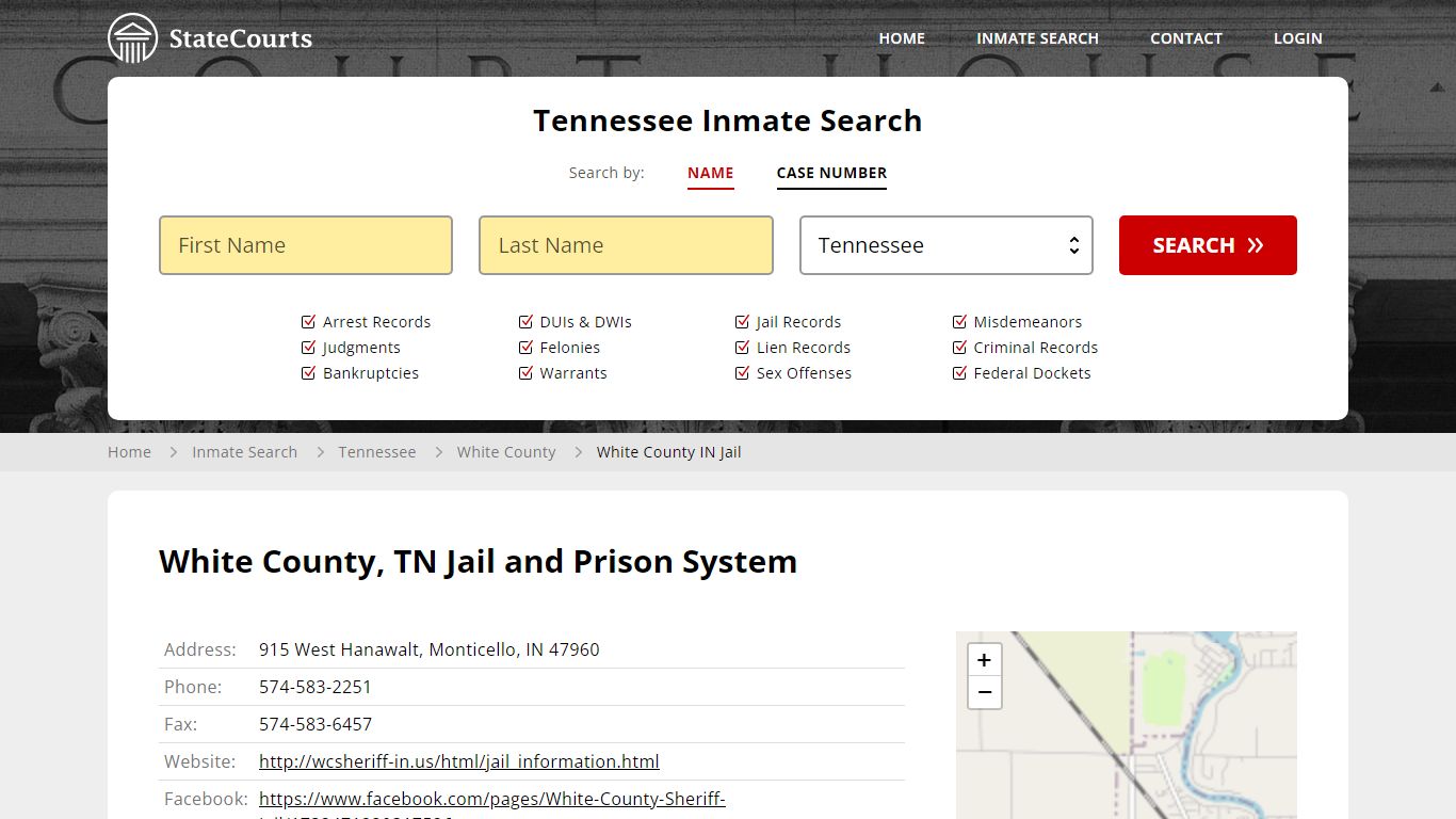 White County IN Jail Inmate Records Search, Tennessee - StateCourts